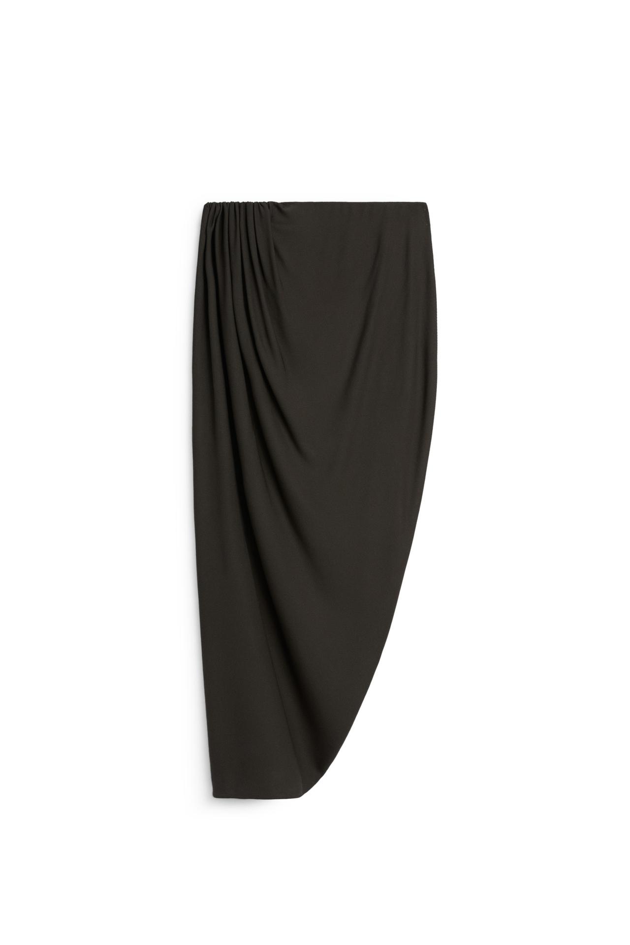 Draped midi skirt - LIMITED EDITION — Dark brown