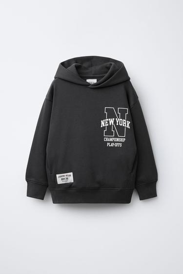 Zaras SWEATSHIRT MED HUVA FÖR JOGGING - Grå antracit - Bild 0