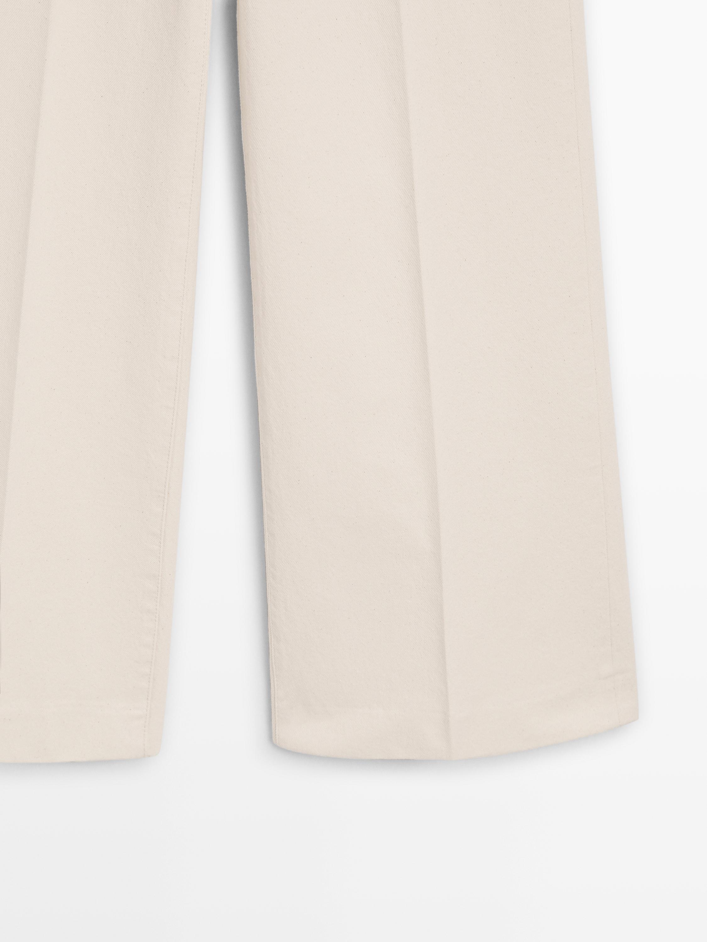 High-waist palazzo jeans
