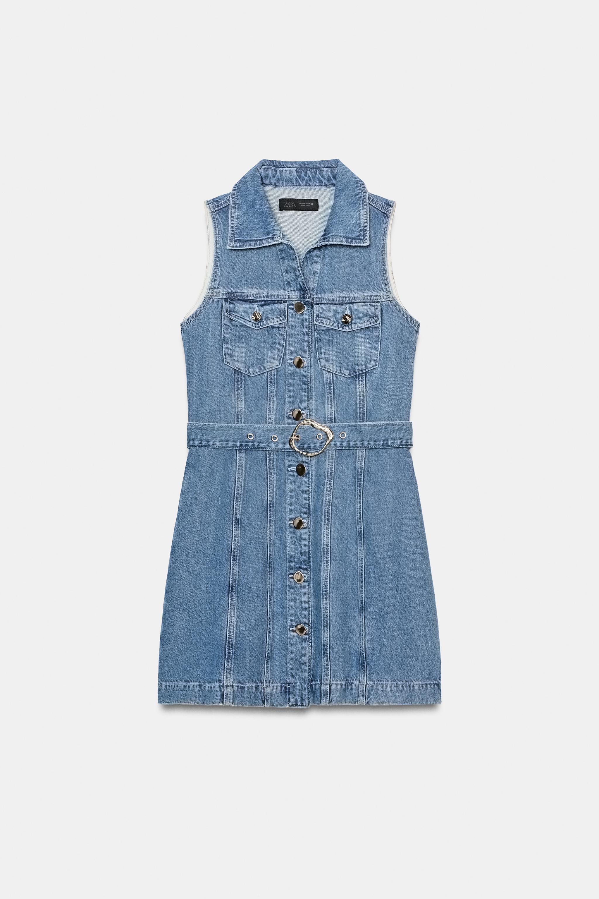 Z1975 SHORT BELTED DENIM DRESS