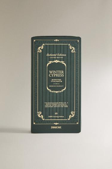 PACK OF WINTER CYPRESS TEALIGHT SCENTED CANDLES (PACK OF 8) - whisky by Zara - Image 3