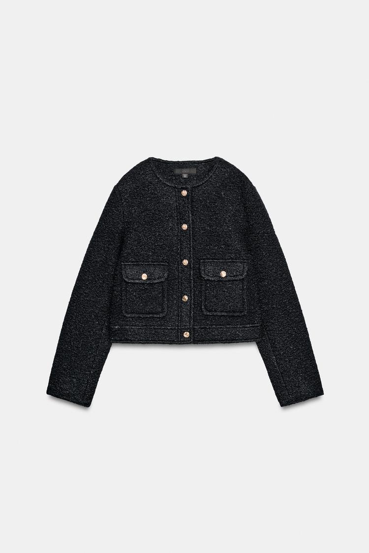 GOLD BUTTON BOUCLÉ JACKET
