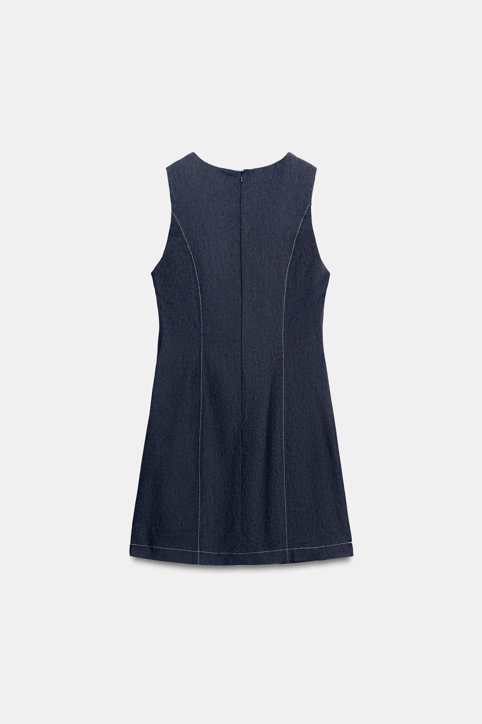 Zara SÜSLÜ DÜĞMELİ KISA ELBİSE görsel 8