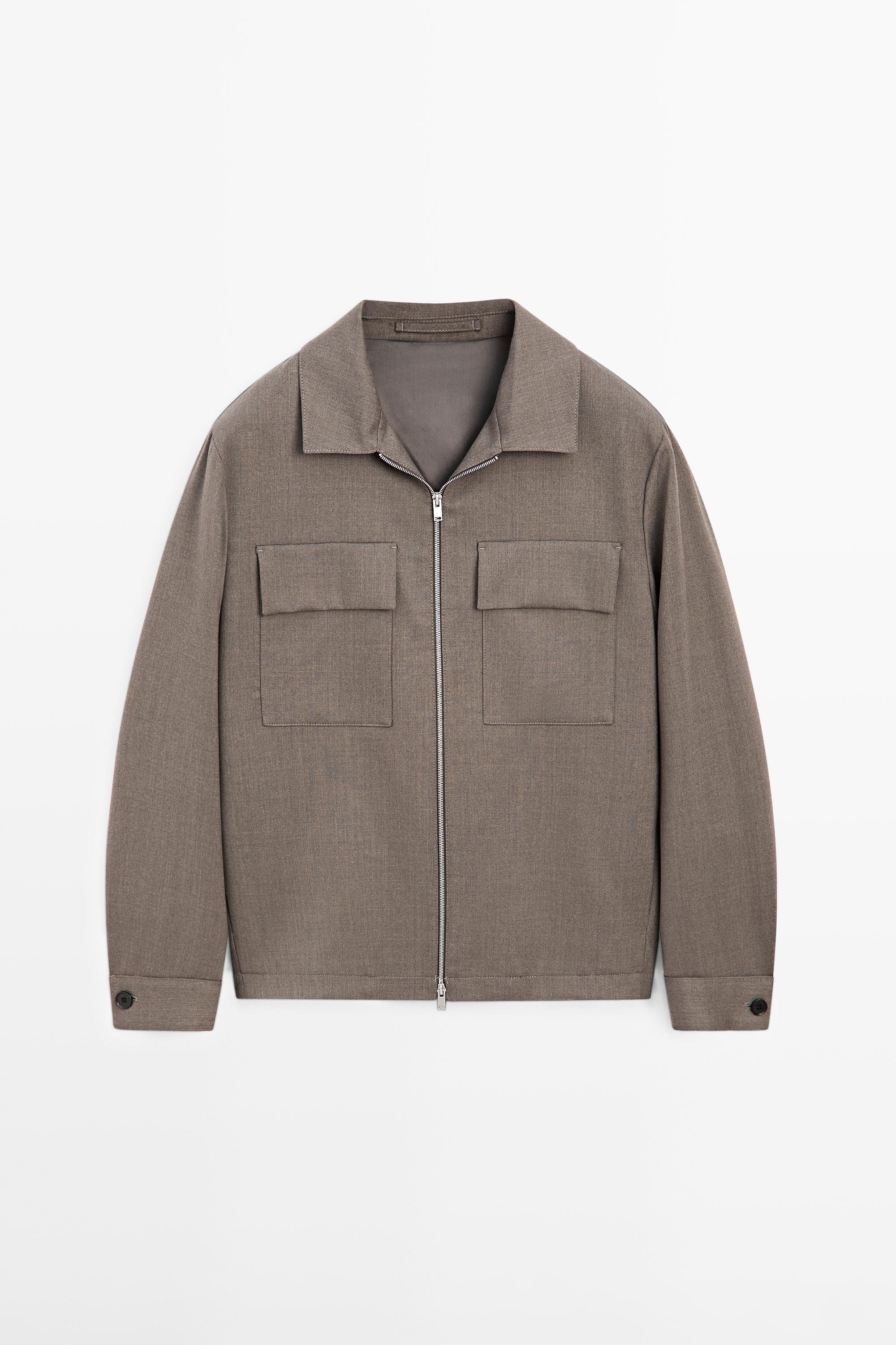 Wool-blend overshirt