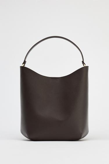 Zara DETAIL SHOULDER BAG - Brown