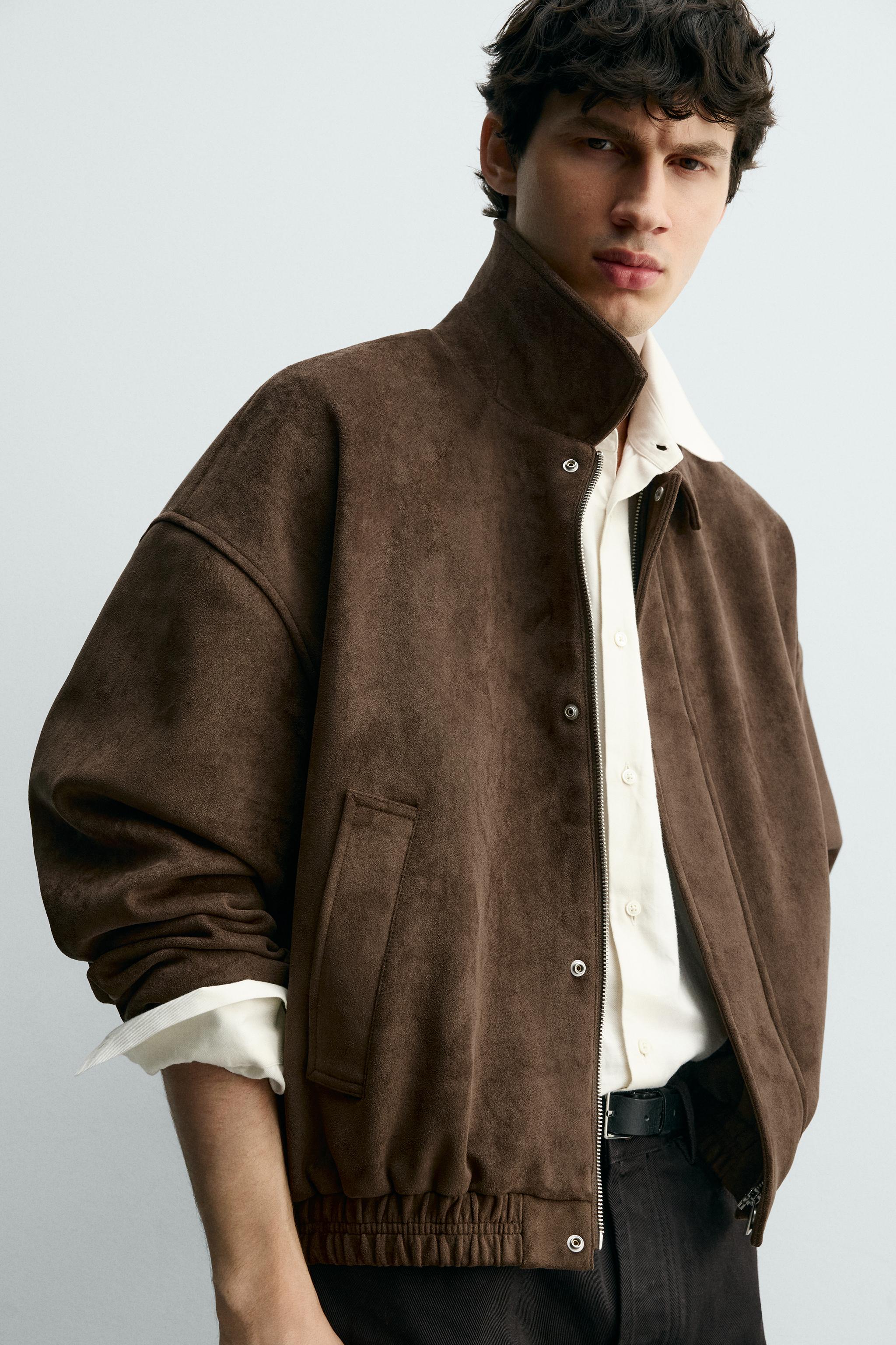 BLOUSON RELAXED FIT EFFET DAIM