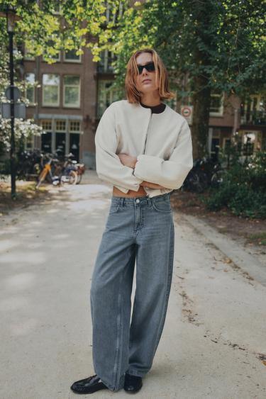 SOFT BOMBER JACKET - Ecru by Zara