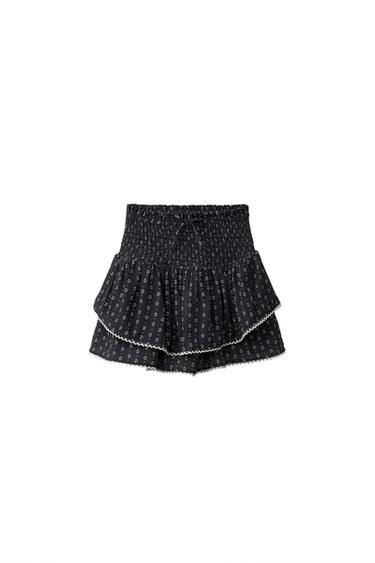 FLORAL RUFFLED SKIRT - Printed by Zara