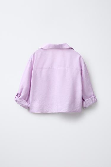 KNOTTED FLOWING SHIRT - Light mauve by Zara - Image 2