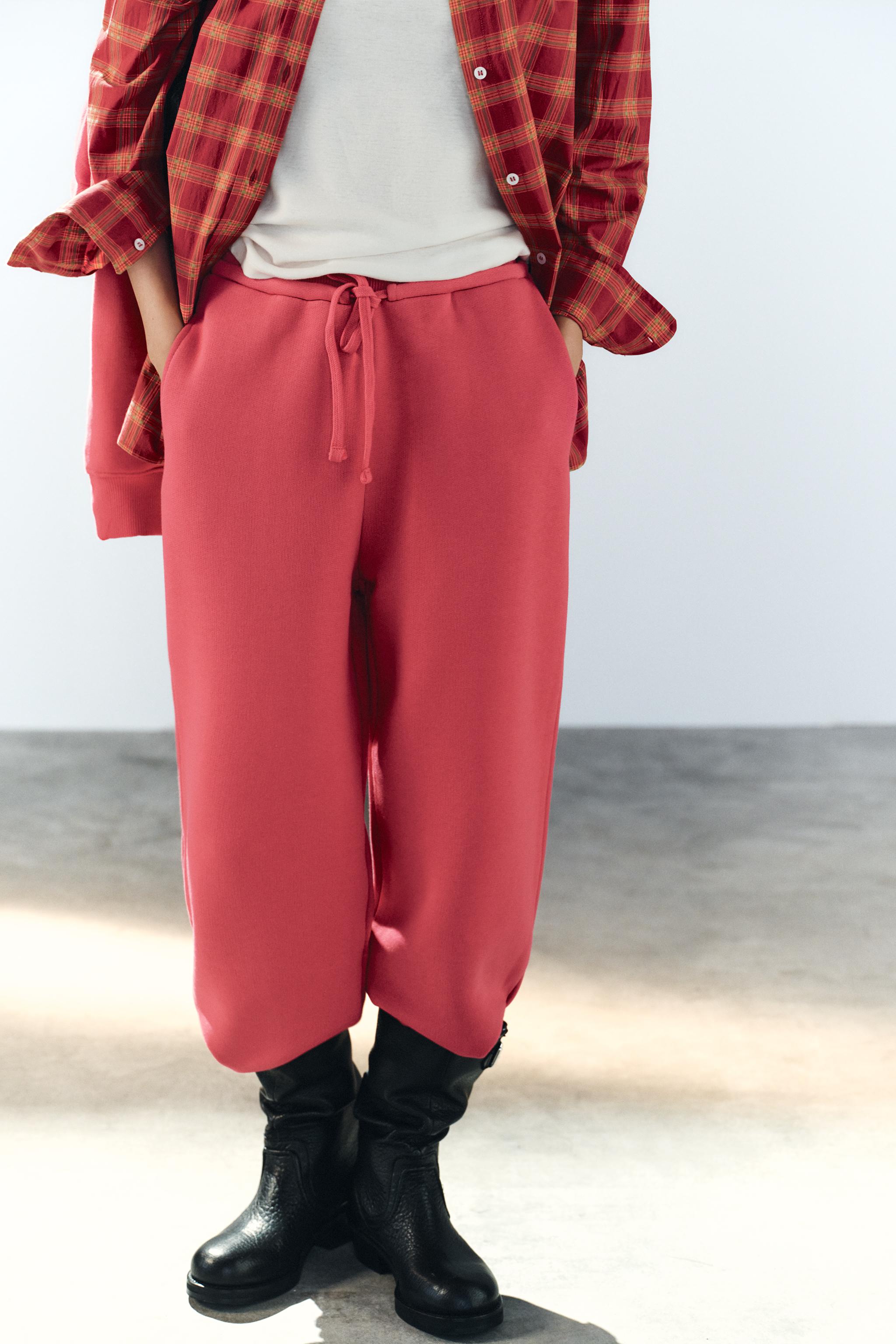 Zara BAĞCIKLI KOTON PANTOLON görsel 2