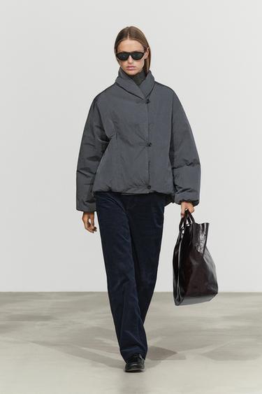 Zara Quilted bomber jacket - Blue - Image 0