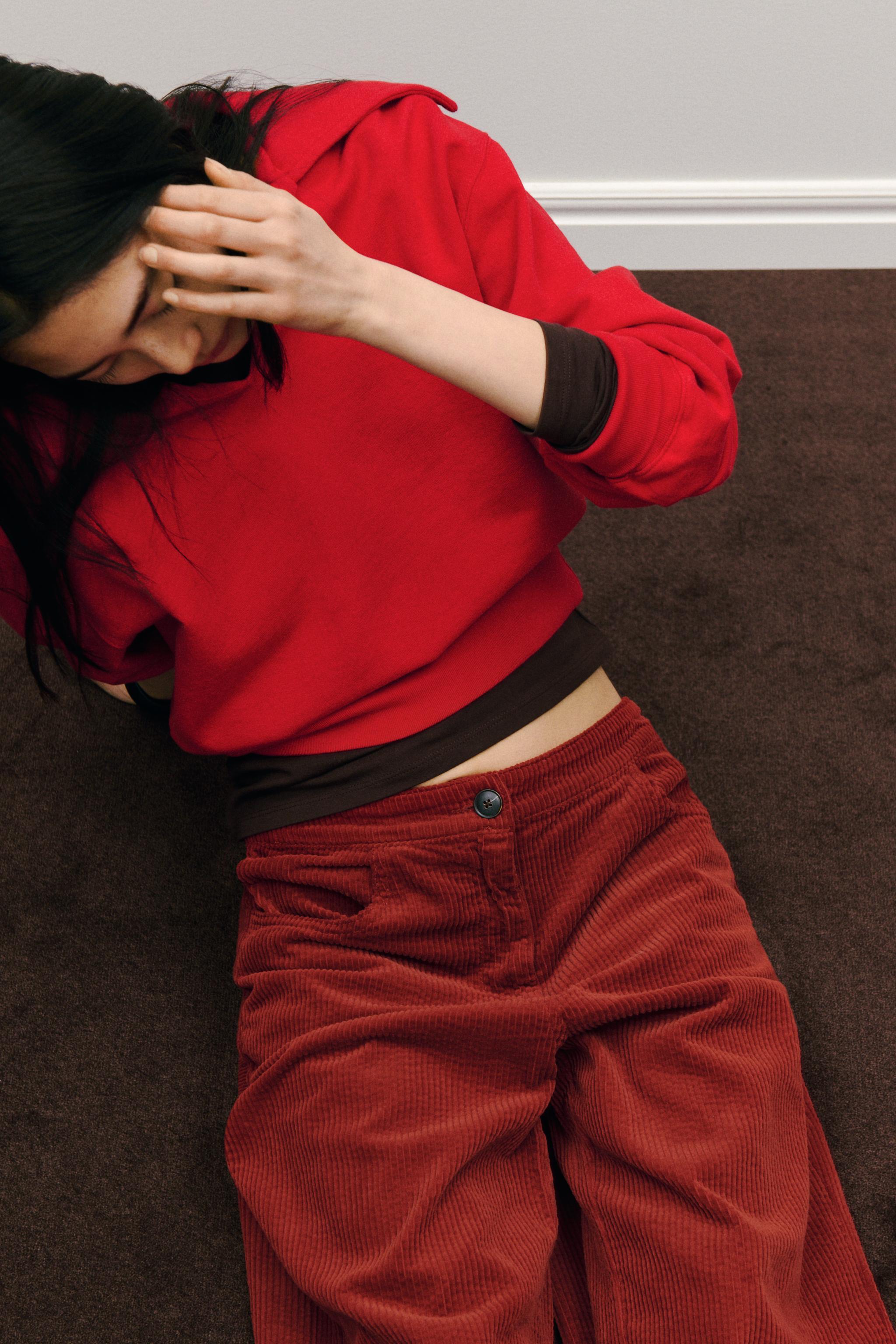 スペイン発送 ZARA コーデュロイワイドパンツ ZWコレクション org.jpg