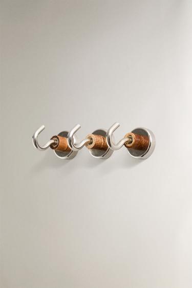 SET OF 3 MAGNETIC HOOKS — Steel 2