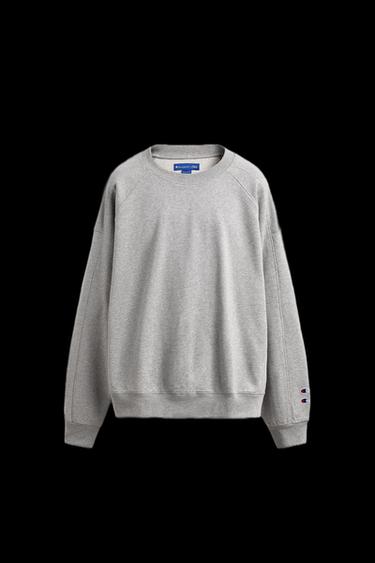 CHAMPION ® X ZARA PATCH CREW NECK SWEATSHIRT - Grey marl by Zara