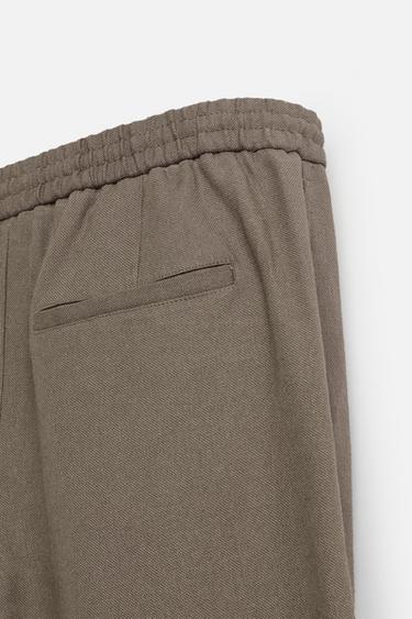 VISCOSE-JUTE TROUSERS - Mink by Zara - Image 8