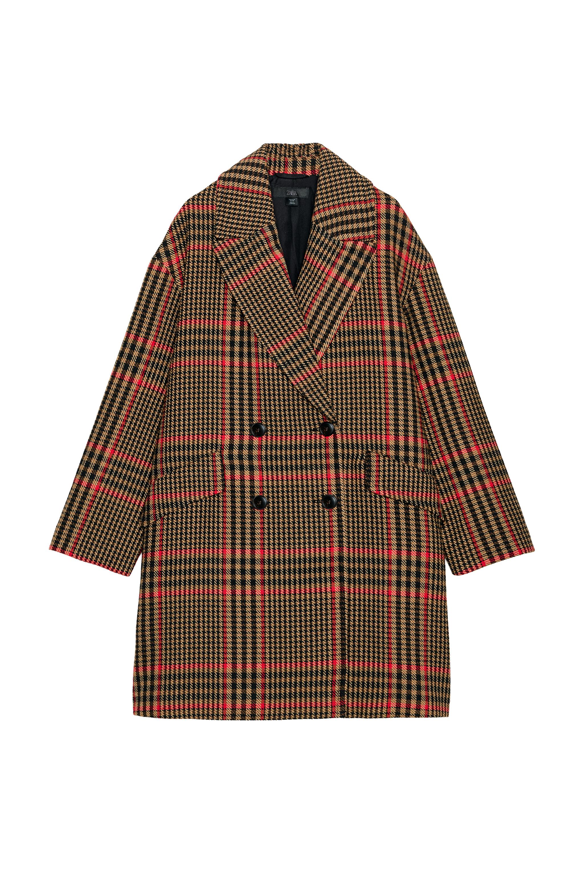 オーバーサイズチェック柄コート - マルチカラ― | ZARA Japan / 日本