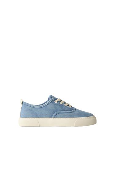LACE-UP PLIMSOLLS - Lavender Blue by Zara
