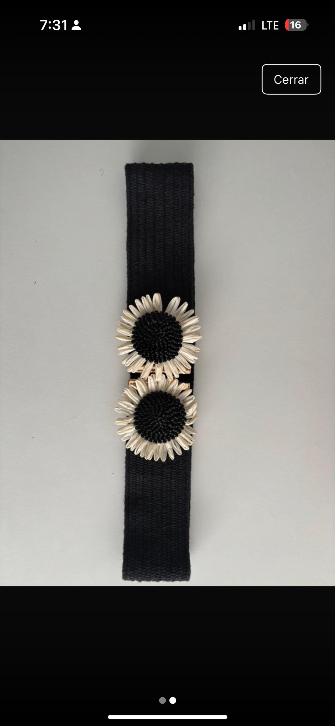 RAFFIA FLOWER BELT