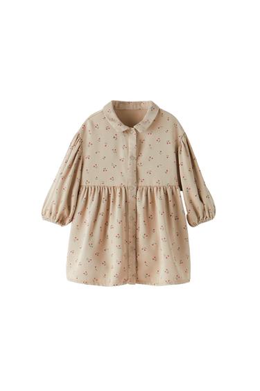 CHERRY DETAIL SHIRT DRESS