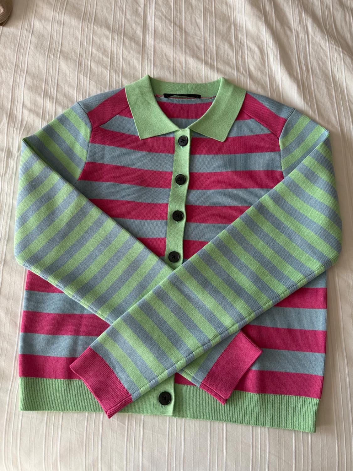 STRIPED KNIT CARDIGAN - Image 3