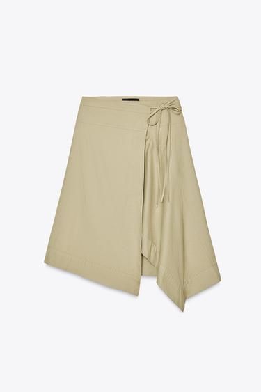 JUPE PARÉO - Kaki clair de Zara - Image 4