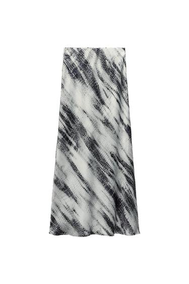 PRINTED MIDI SKIRT