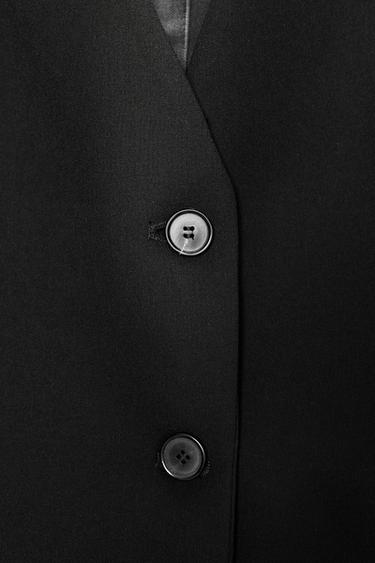 FITTED WAISTCOAT ZW COLLECTION - Black by Zara - Image 6