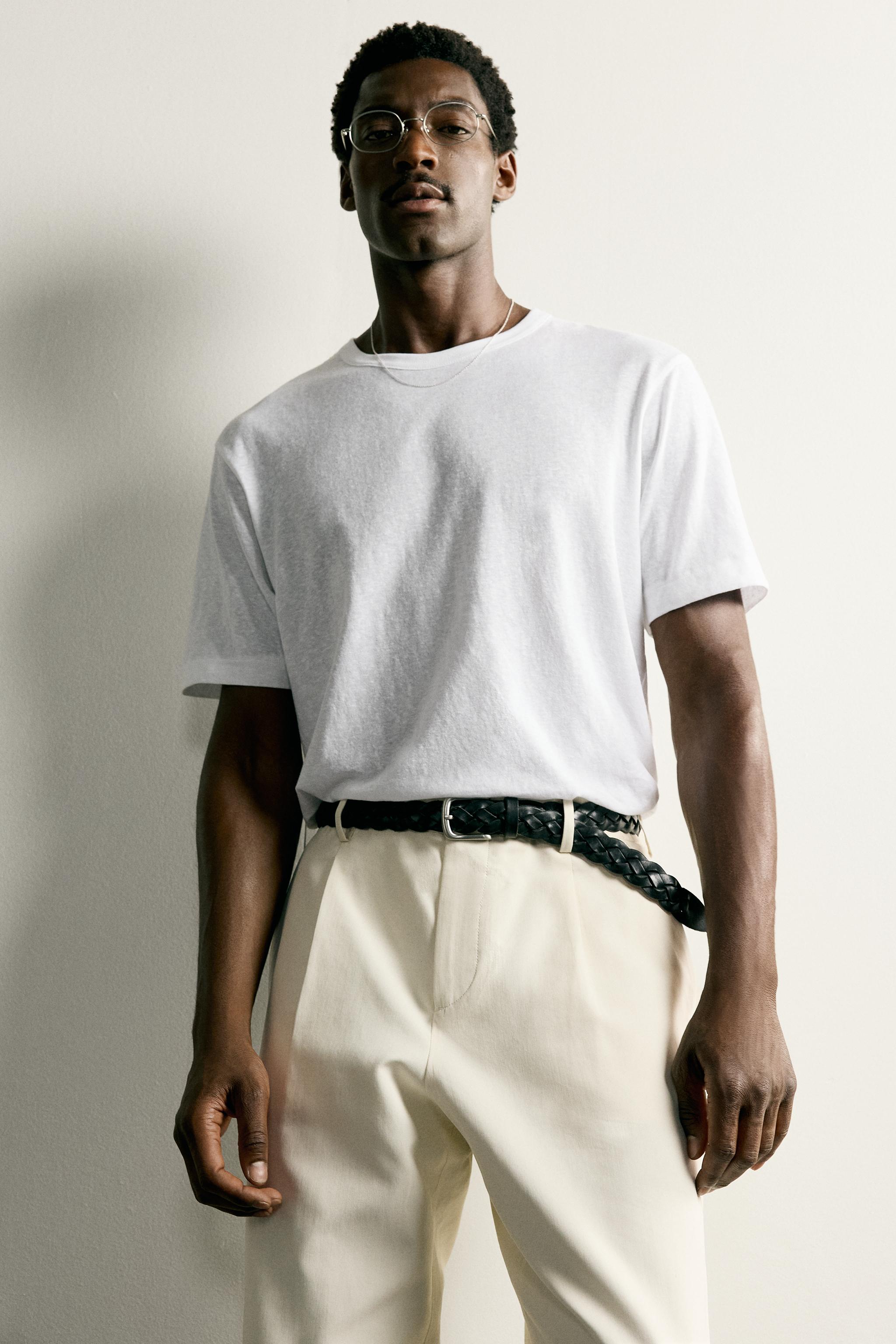 LIGHTWEIGHT REGULAR FIT T-SHIRT — Ecru