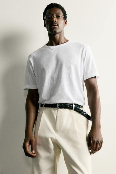 LIGHTWEIGHT REGULAR FIT T-SHIRT — Ecru 1