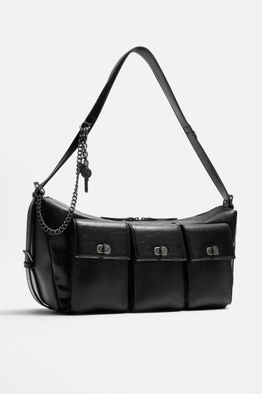 MULTI-POCKET CROSSBODY BAG - Black by Zara - Image 1