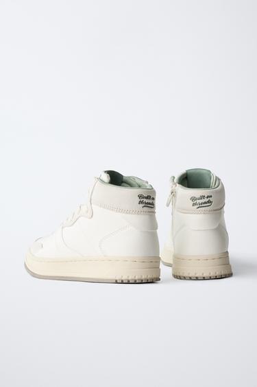 BASIC HIGH-TOP SNEAKERS - White by Zara - Image 5