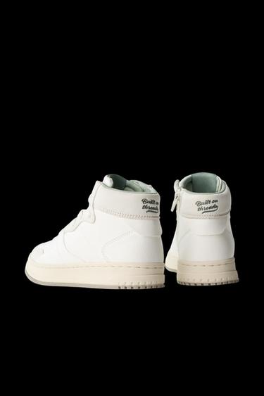 BASIC HIGH-TOP SNEAKERS - White by Zara