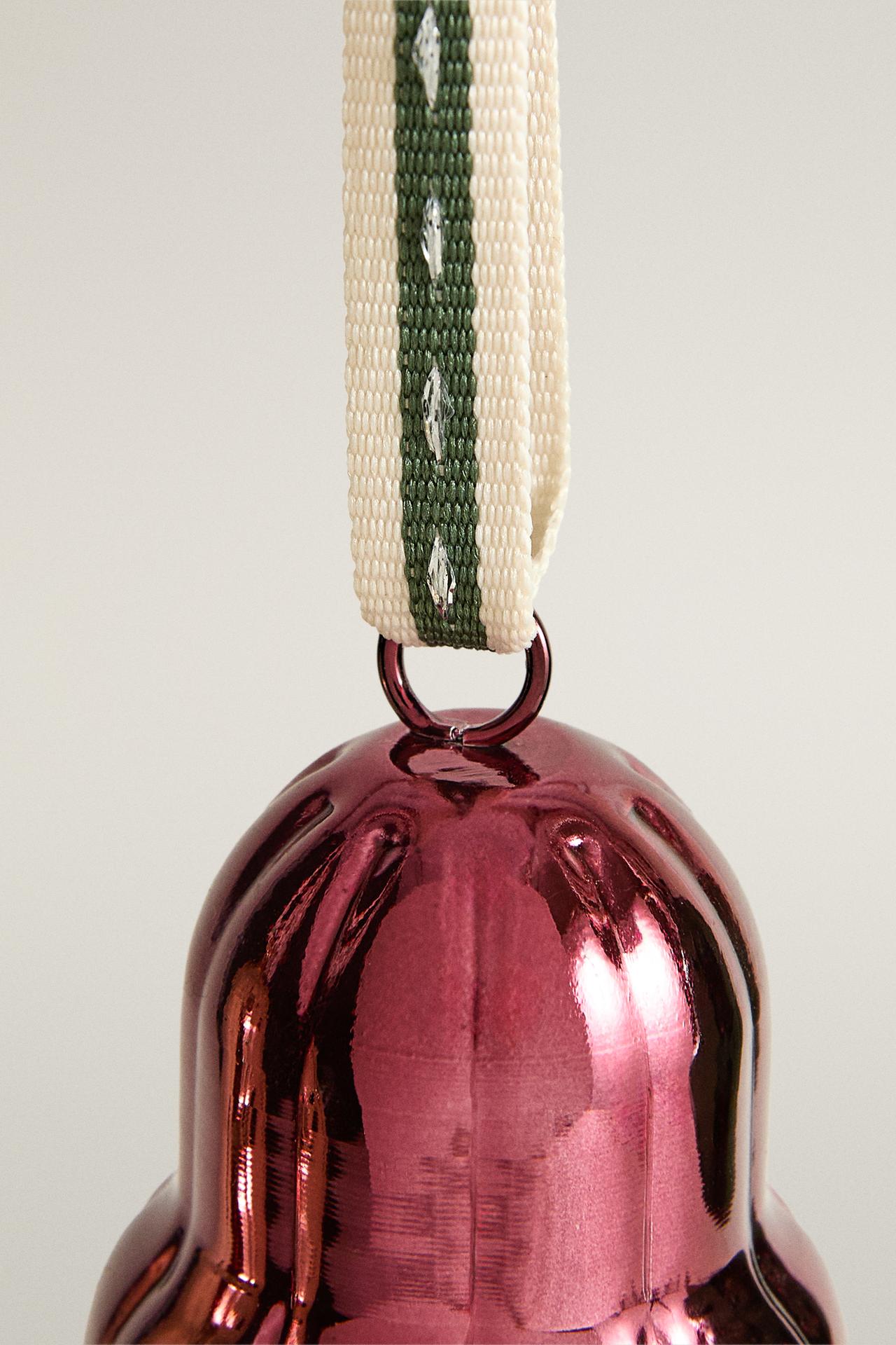 PACK OF CHRISTMAS TREE BELL DECORATIONS (PACK OF 4) — Multicolored