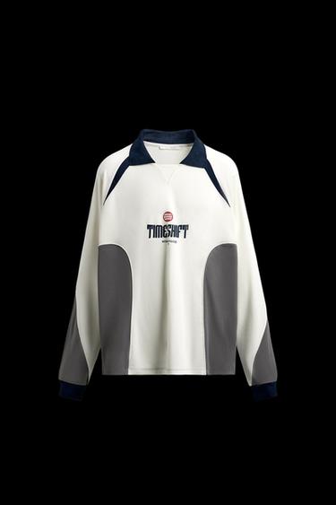 POLO ESTAMPADO FÚTBOL RETRO - Crudo de Zara