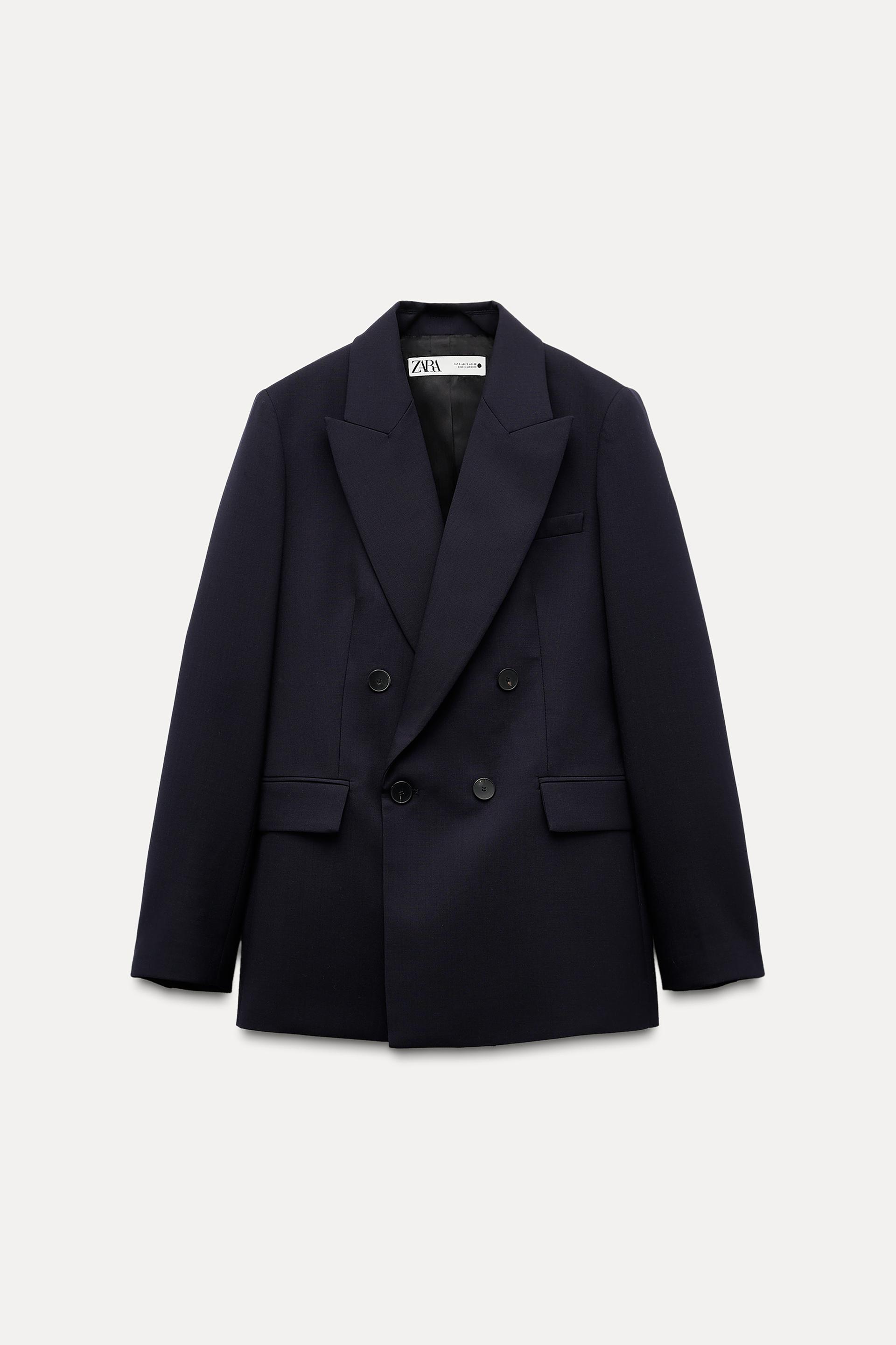 ZW COLLECTION 100% WOOL DOUBLE-BREASTED BLAZER