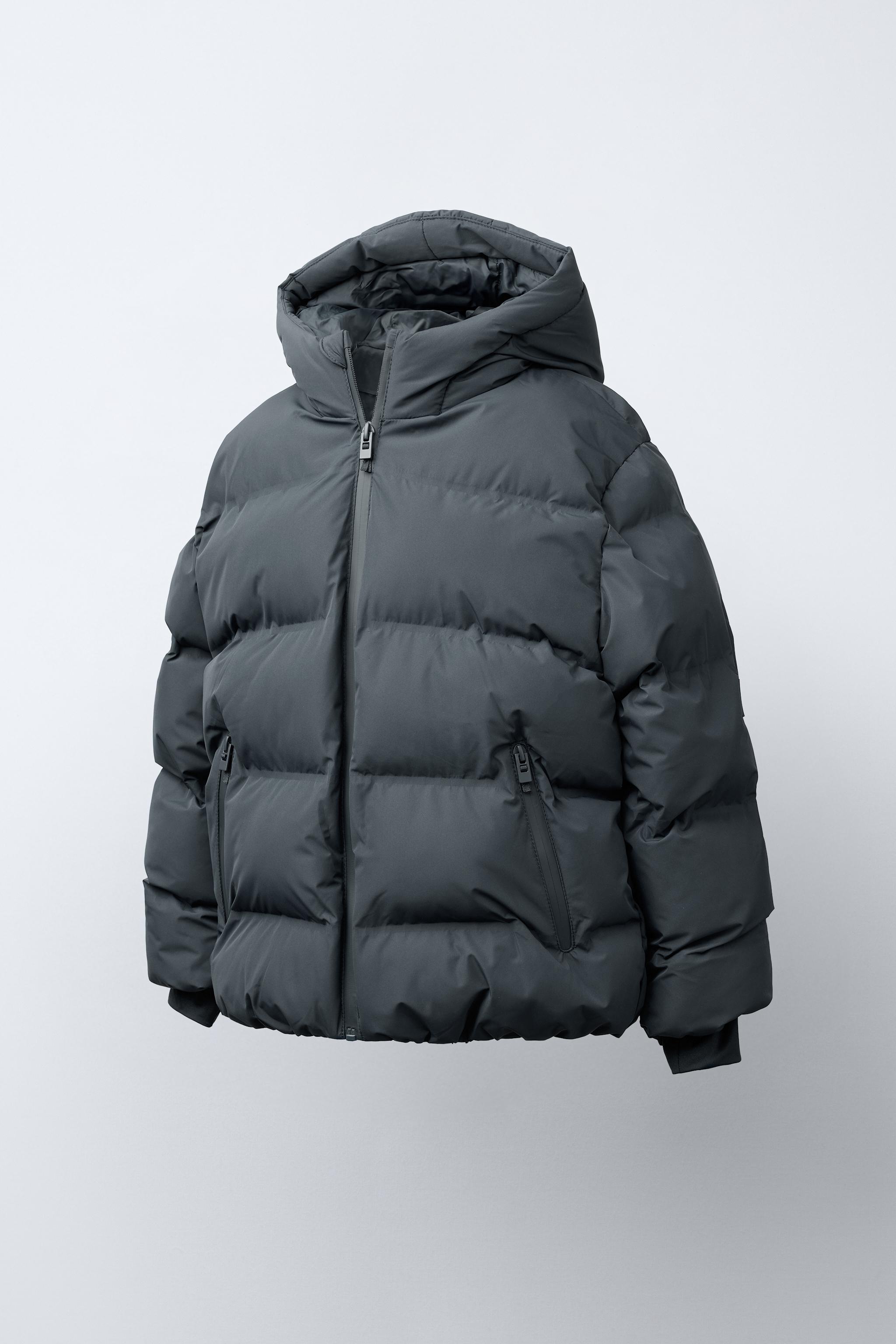 WATER REPELLENT LABEL PUFFER COAT