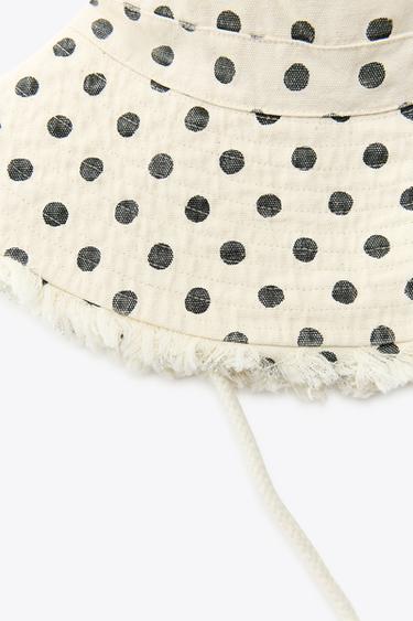 POLKA DOT BUCKET HAT - Ecru by Zara - Image 3
