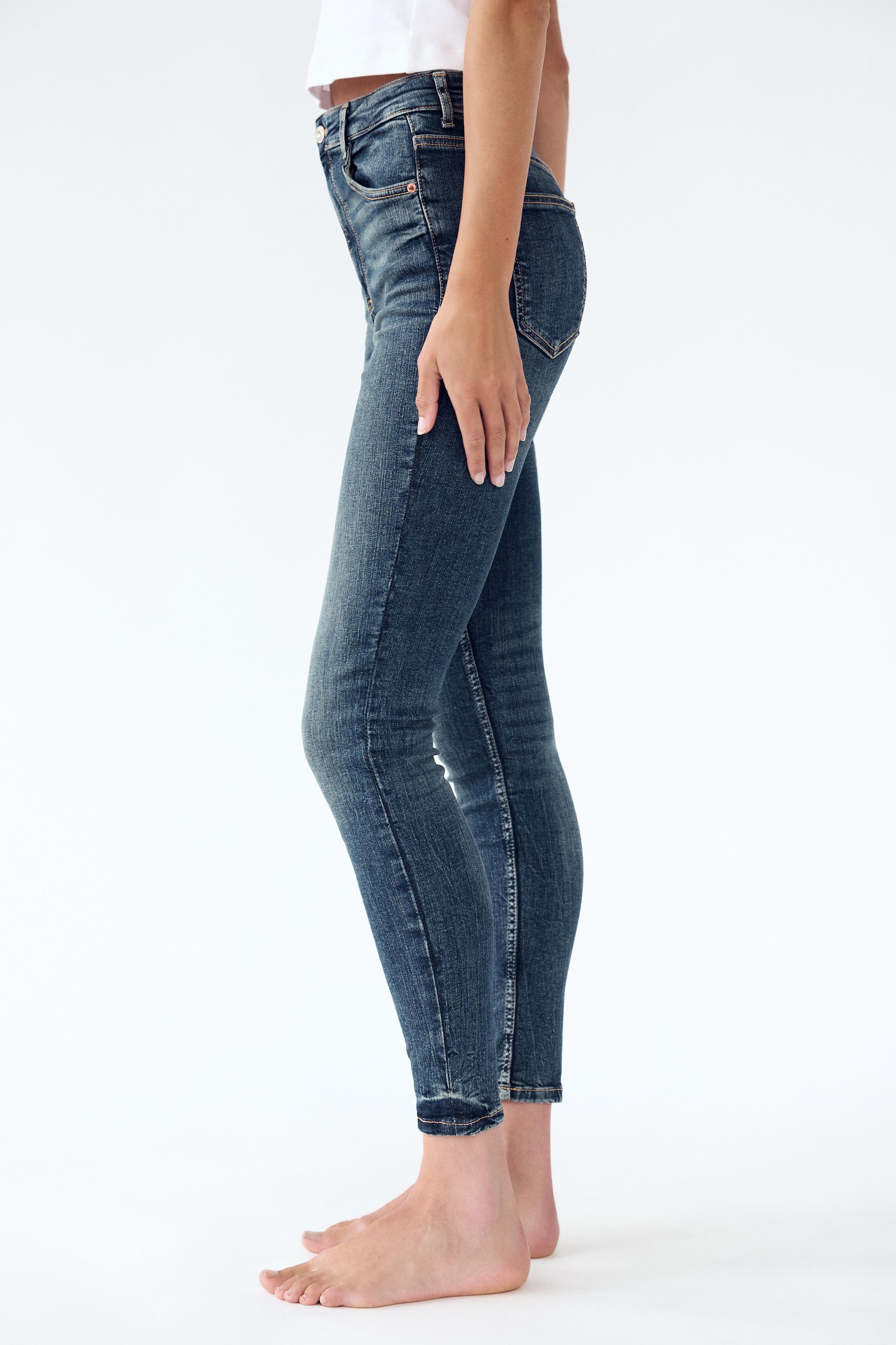 Zara Jeans Trf Skinny Tiro Alto Sculpt En Marino Mx 22 Us 0 Mujer