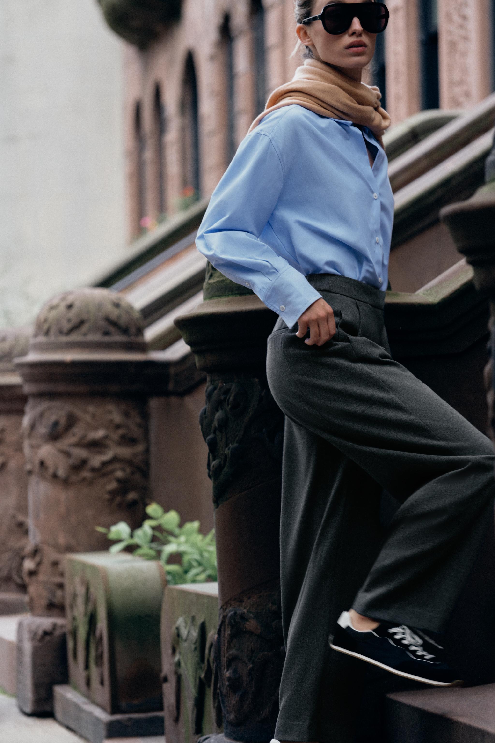 ELASTIC WAIST PLEATED PANTS