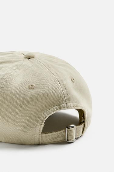 CONTRAST EMBROIDERY CAP - Ecru by Zara - Image 3