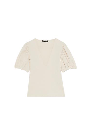 VOLUMINOUS TEXTURED T-SHIRT