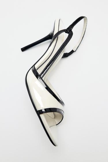 SANDALIA TACÓN EFECTO ACHAROLADO - Multicolor de Zara