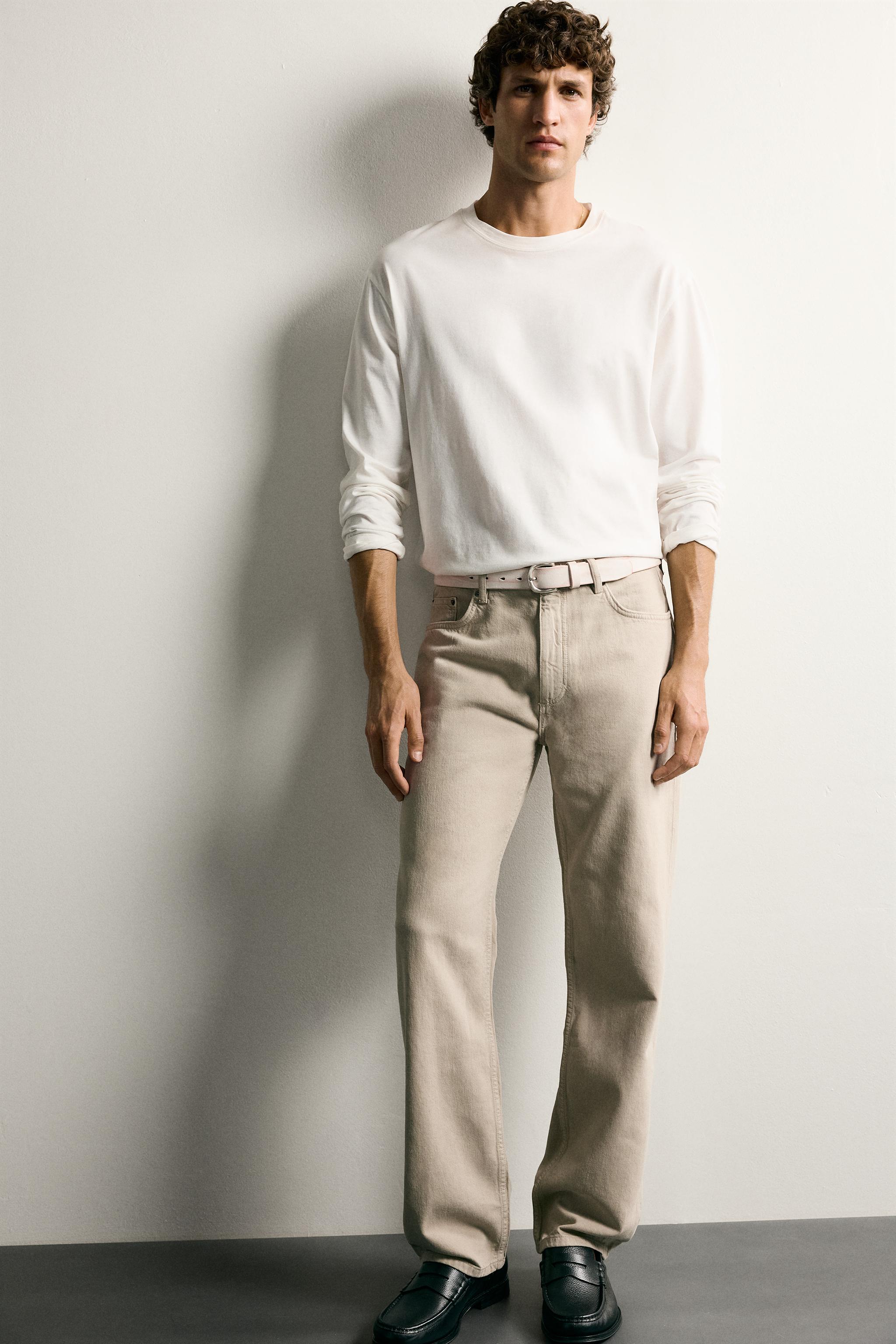 Мужские джинсы Zara LIGHTWEIGHT COTTON-HEMP JEANS — фото 6