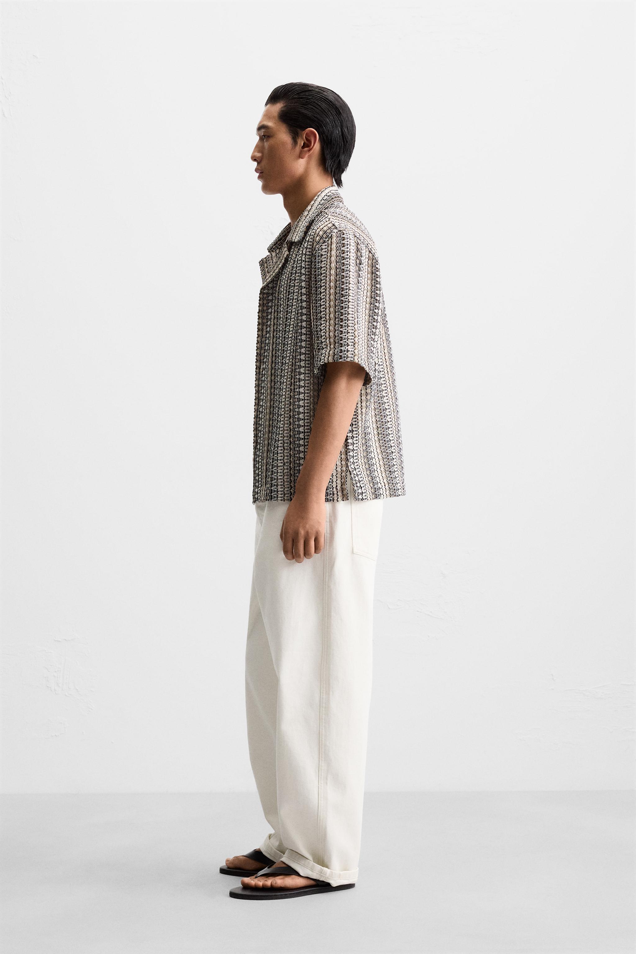 GEOMETRIC JACQUARD SHIRT - striped | ZARA United States