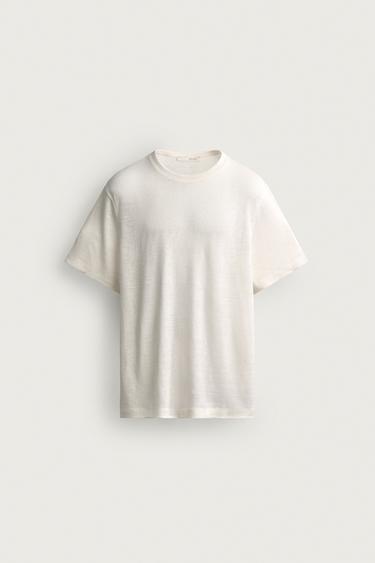 SAMARRETA REGULAR FIT DE CÀNEM I VISCOSA - Blanc trencat de Zara
