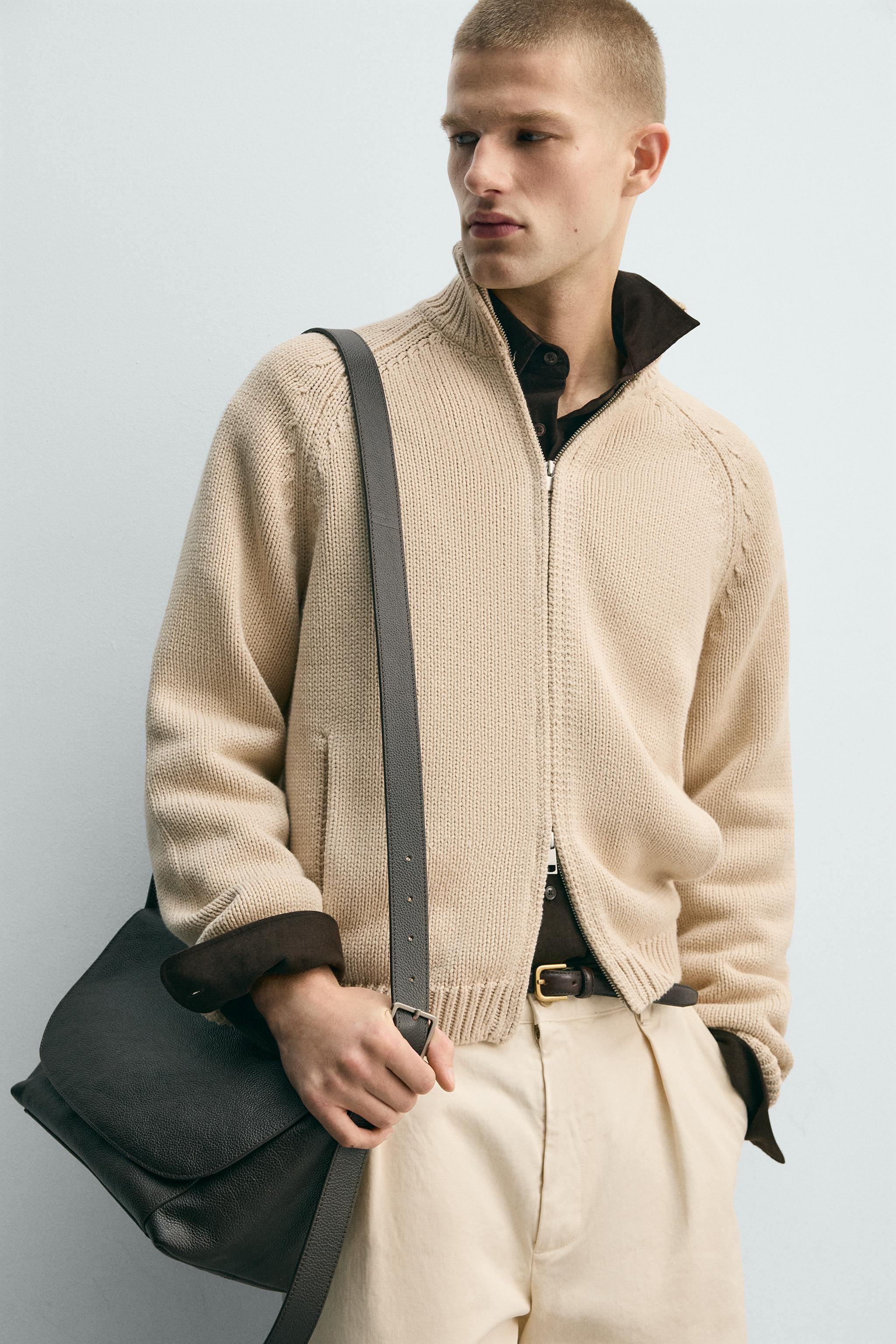 WASHED TEXTURED KNIT JACKET