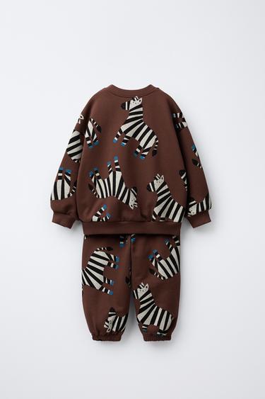 ENSEMBLE DE JOGGING ZÈBRES - marron/blanc de Zara - Image 1