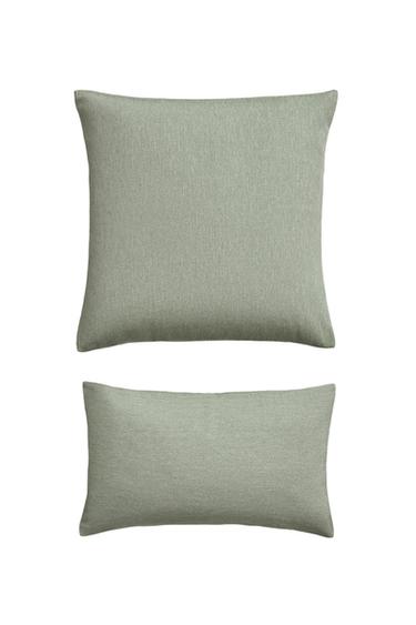 PLAIN CUSHION COVER - Mid-green by Zara