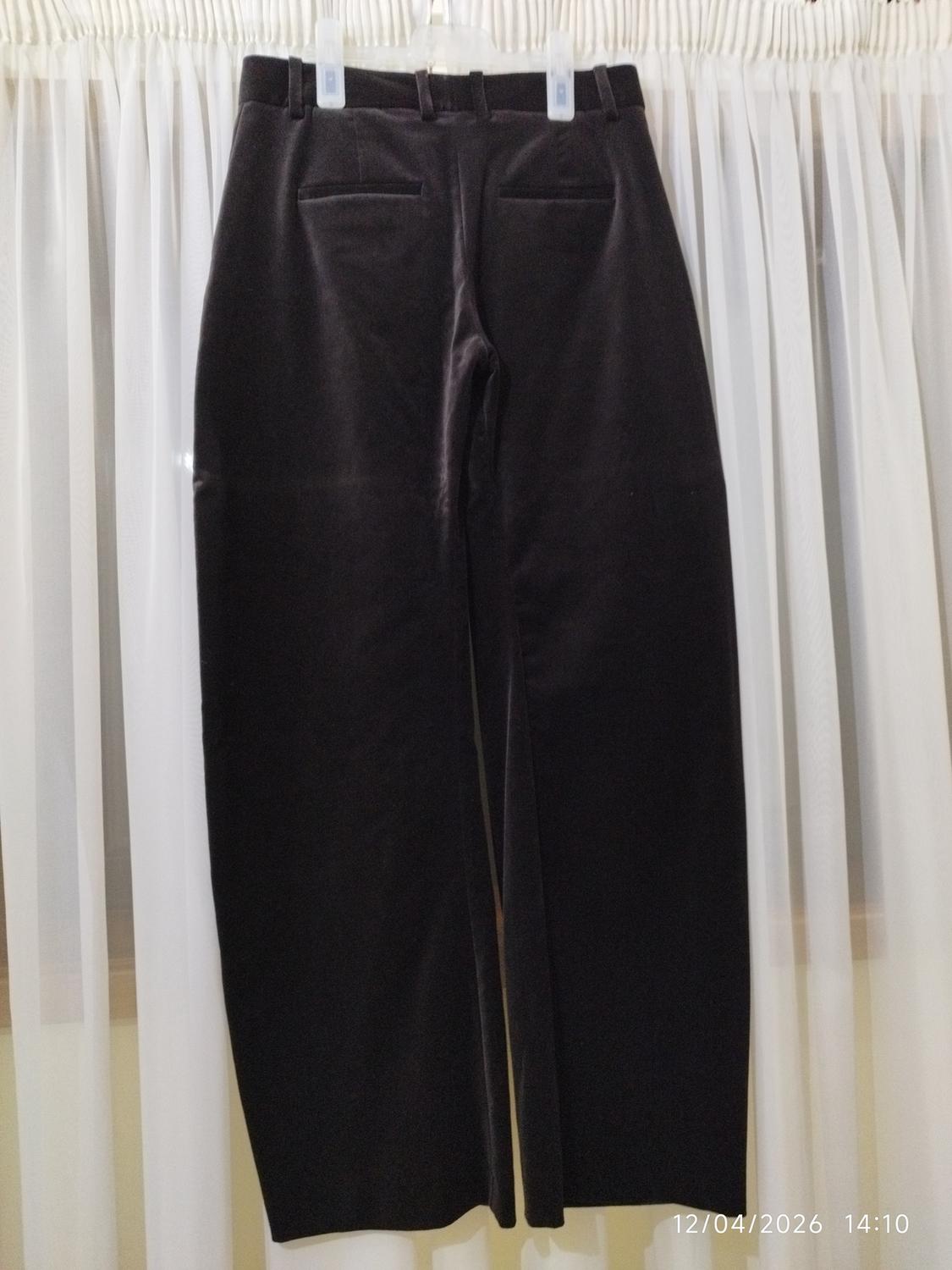 ZW COLLECTION VELVET CARROT FIT TROUSERS - Image 4