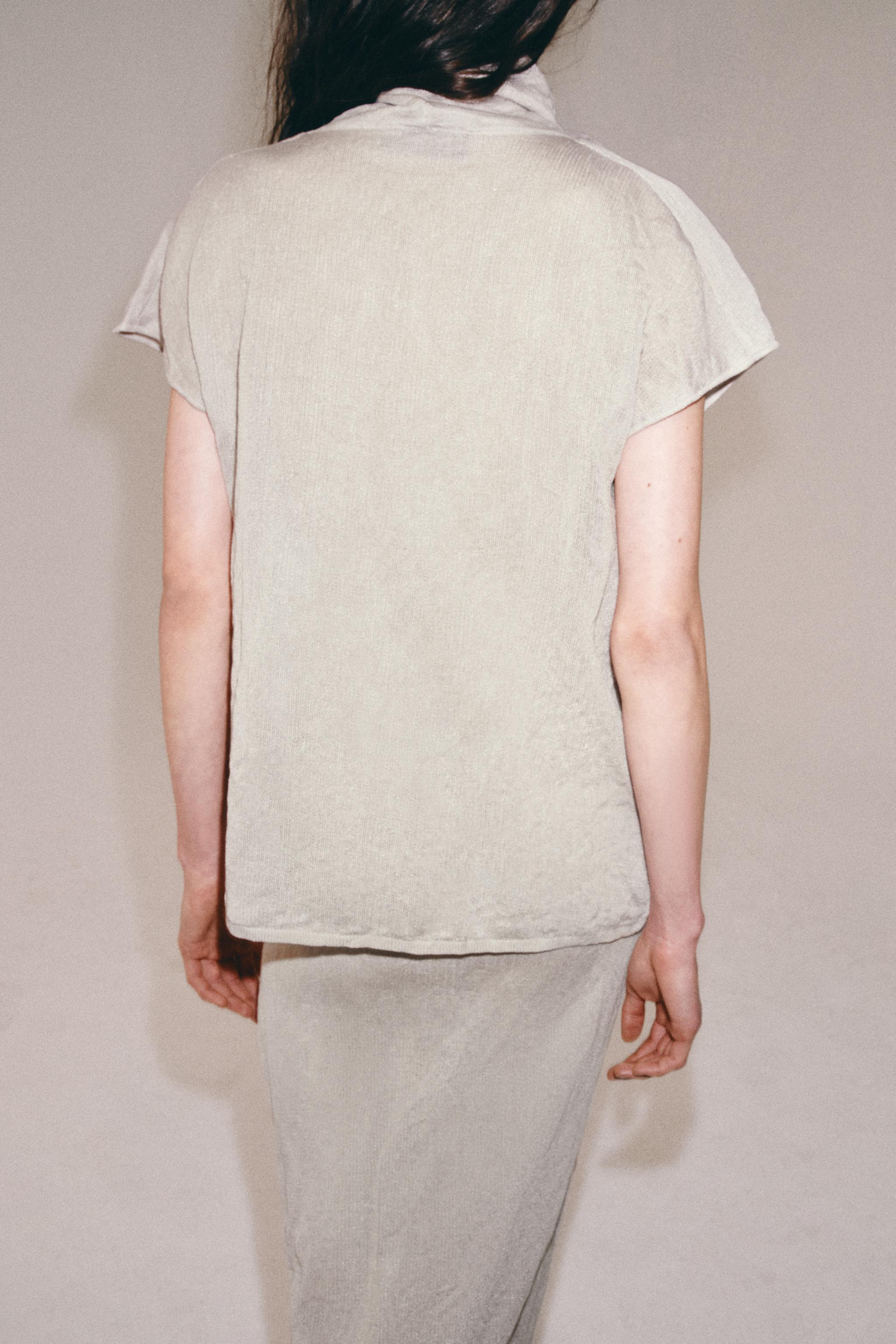 TOP NŒUD EN MAILLE EFFET FROISSÉ